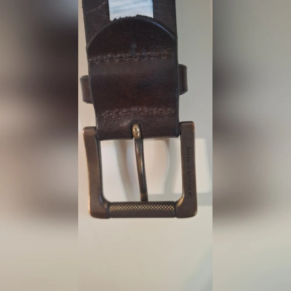 Banana Republic Brown‎ Leather Mens Belt Sz 36 Bogo Casual Office Profesional